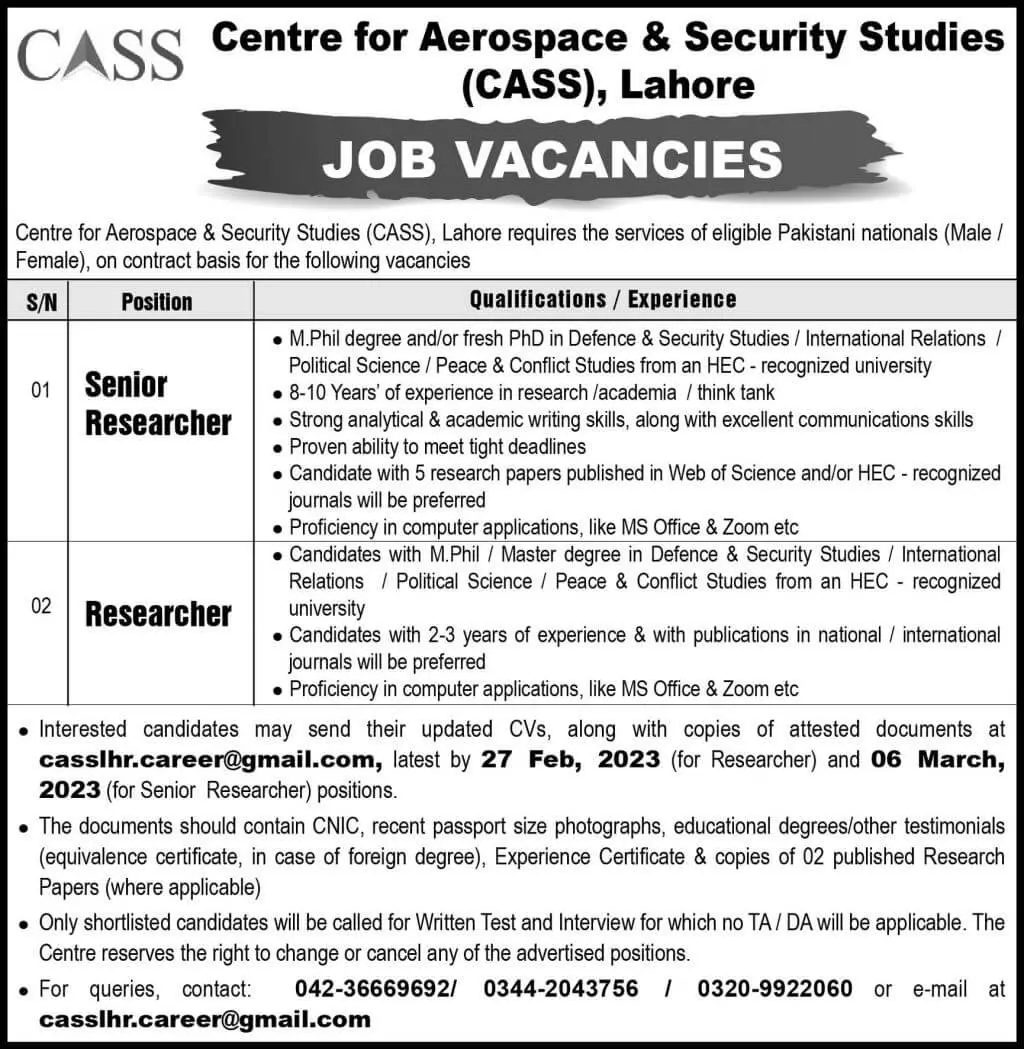 NTS Jobs 2023 in Islamabad