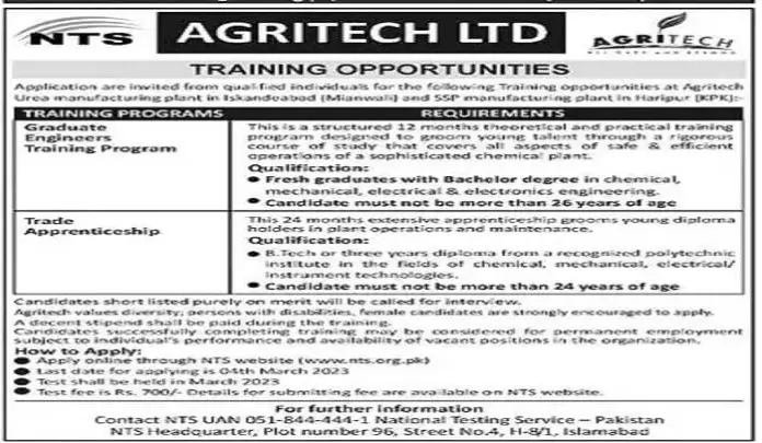 For NTS Agritech Jobs 2023 Vacancies