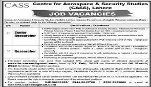 Centre for Aerospace and Security Studies Jobs