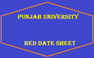 Punjab University Bed Date Sheet 2024 Part 1 2